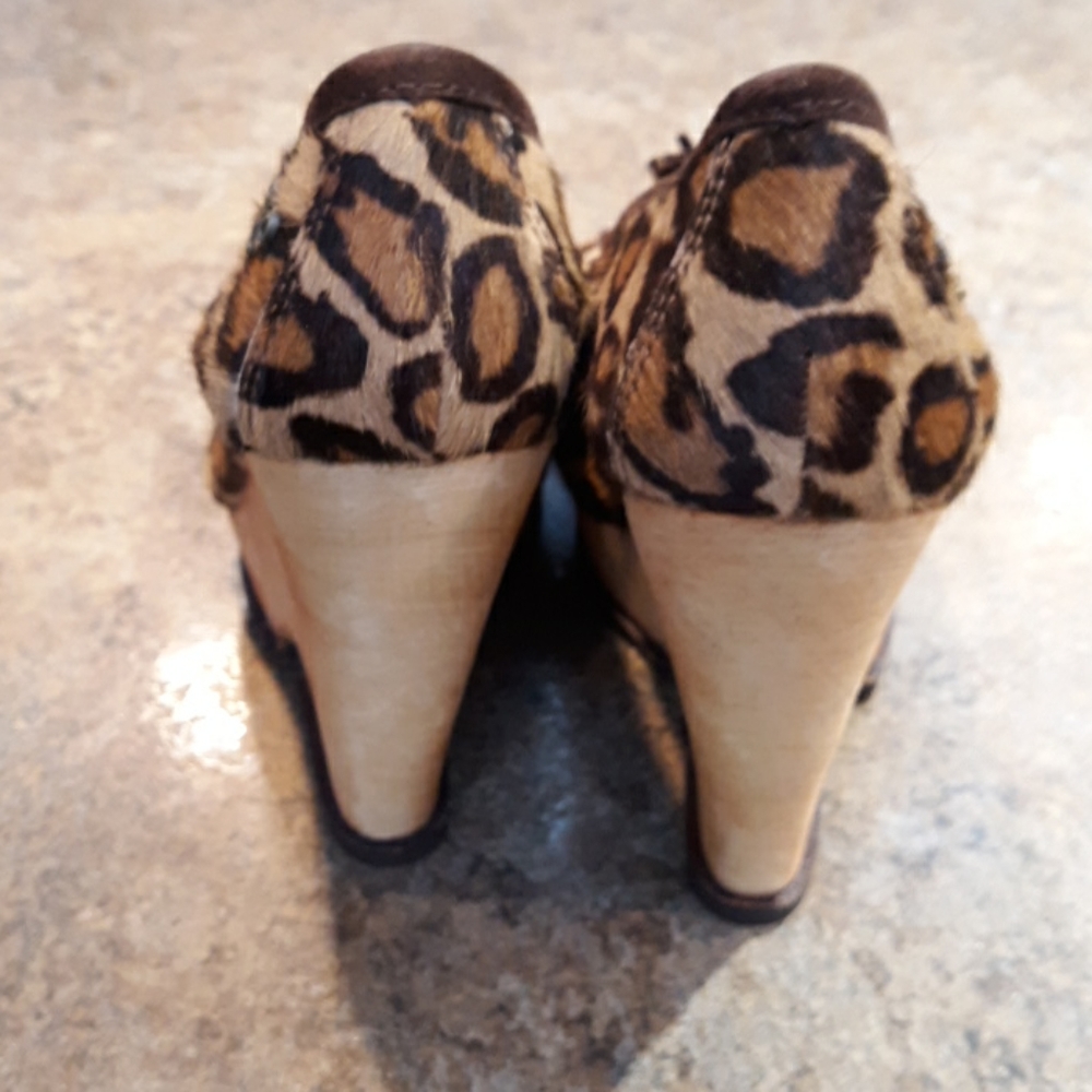 Sam Edelman Wesley Brahma Leopard Wedge Size 8 - Picture 7 of 10
